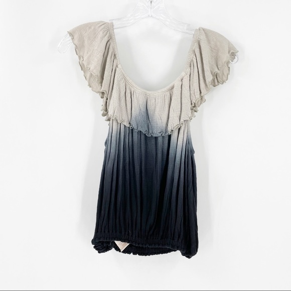 NWT Free People Cora Lee Off The Shoulder Ombre Blouse - Picture 8 of 9